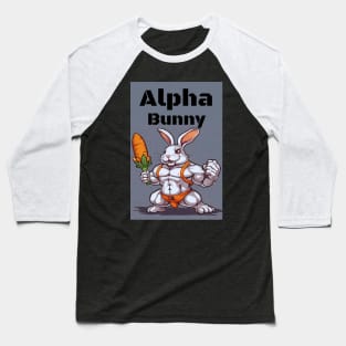 Alpha Bunny Muscle Man Baseball T-Shirt